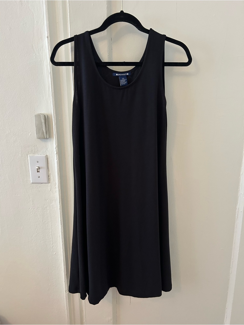 Architect Black Sleeveless A-Line Swing Dress